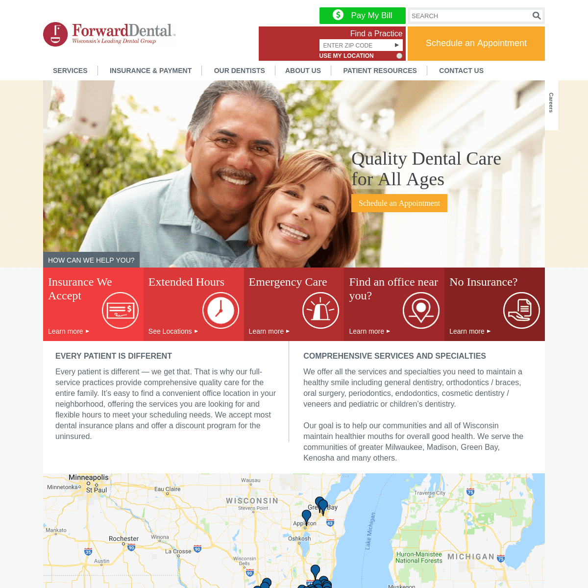 ForwardDental | Affordable, Convenient Dental Offices in Wisconsin