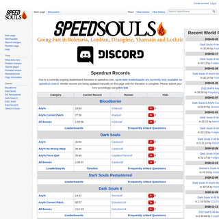 Main Page - SpeedSouls