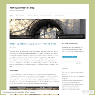 Rechtsgeschiedenis Blog | Legal history with a Dutch view