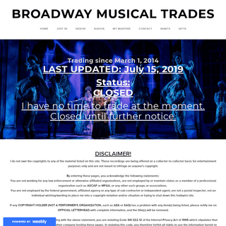 Broadway Musical Trades - Home