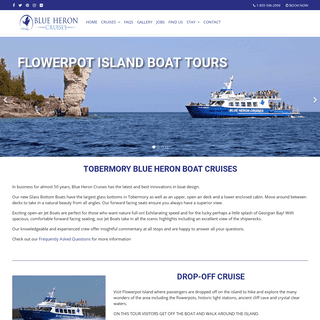 Tobermory Boat Cruise to Flowerpot Island Blue Heron