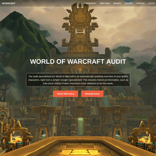 Audit Spreadsheet - World of Warcraft