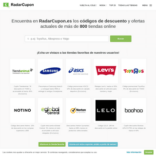 RadarCupon.es - Códigos de descuento y ofertas para más de 800 tiendas