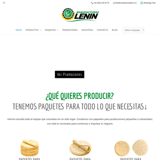 Máquinas Tortilladoras | Manufacturas Lenin