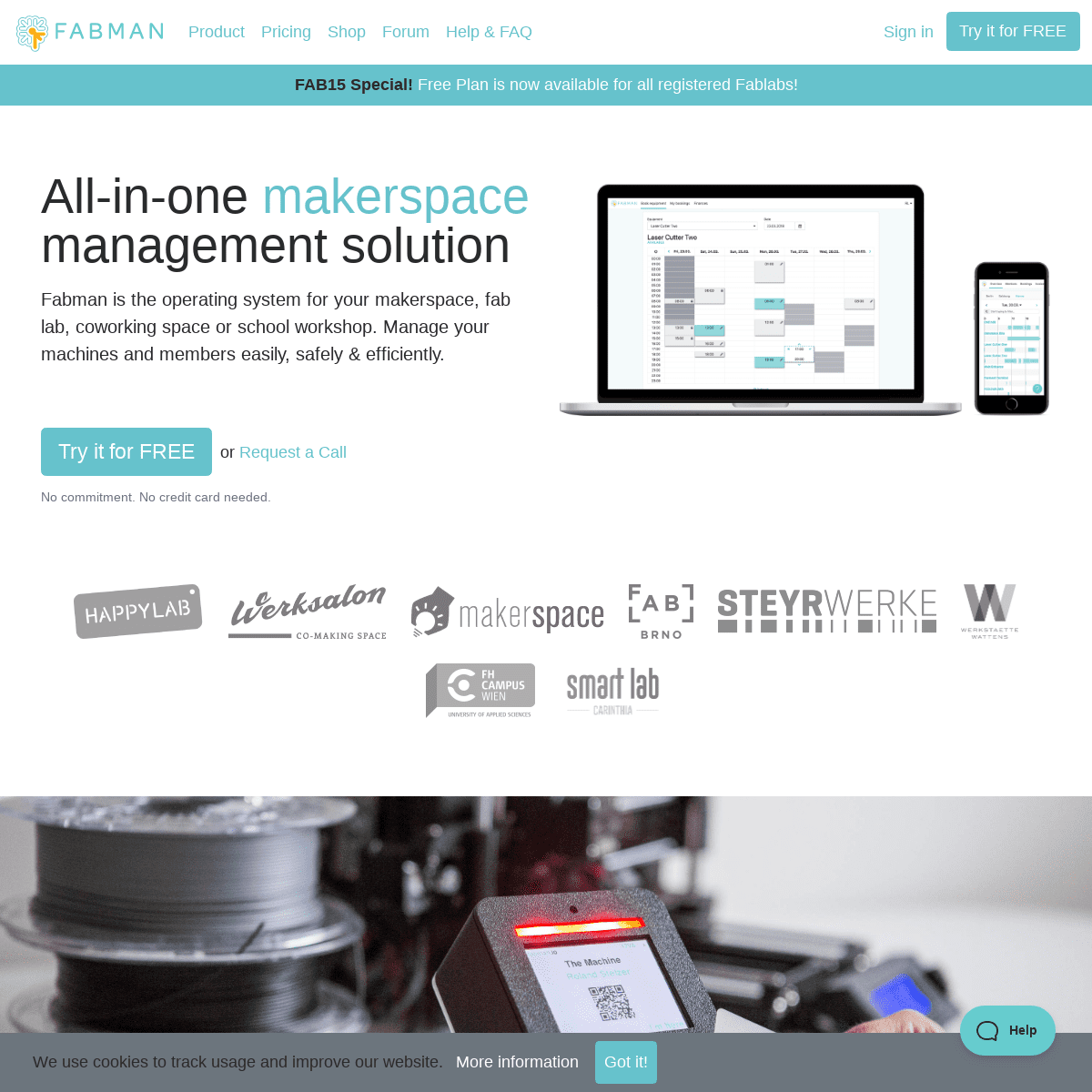 Fabman: All-in-One Makerspace Management Solution