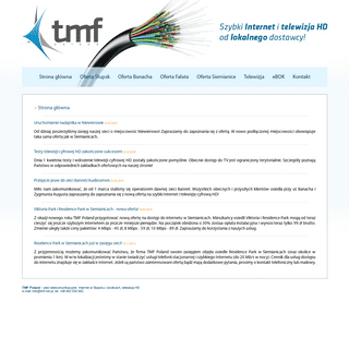 TMF Poland - Dostawca Internetu i Telewizji, Słupsk, Kobylnica, Siemianice