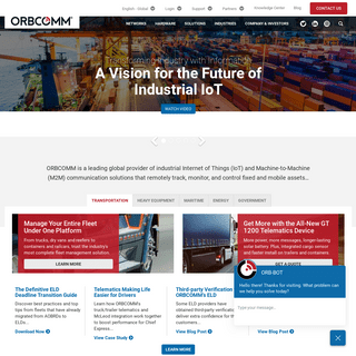 Industrial IoT and M2M Tracking, Monitoring and Control Solutions | ORBCOMM