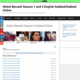 Watch Berserk Season 1 and 2 English Subbed/Dubbed Online