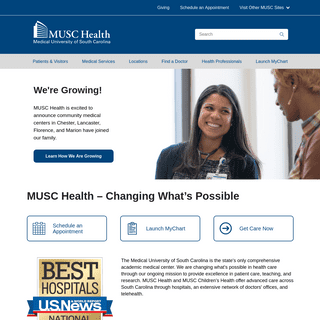Changing What's Possible | MUSC Health | Charleston SC