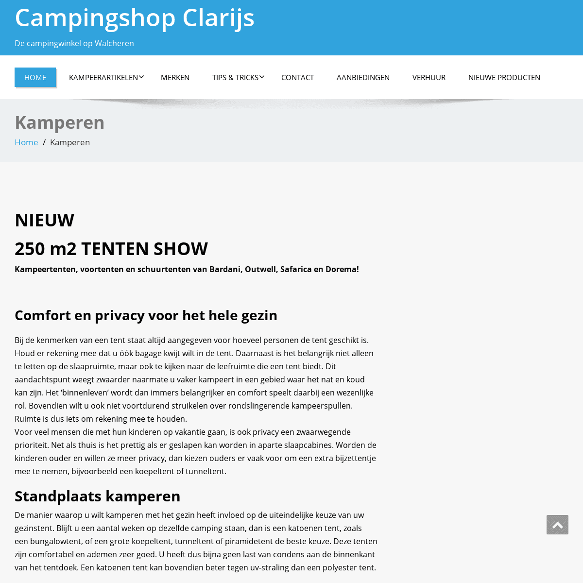 Kamperen — Campingshop Clarijs