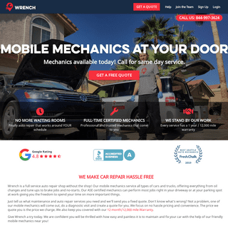 Mobile Mechanics | Diagnostics, Brake & Auto Repair On The Go | Wrench