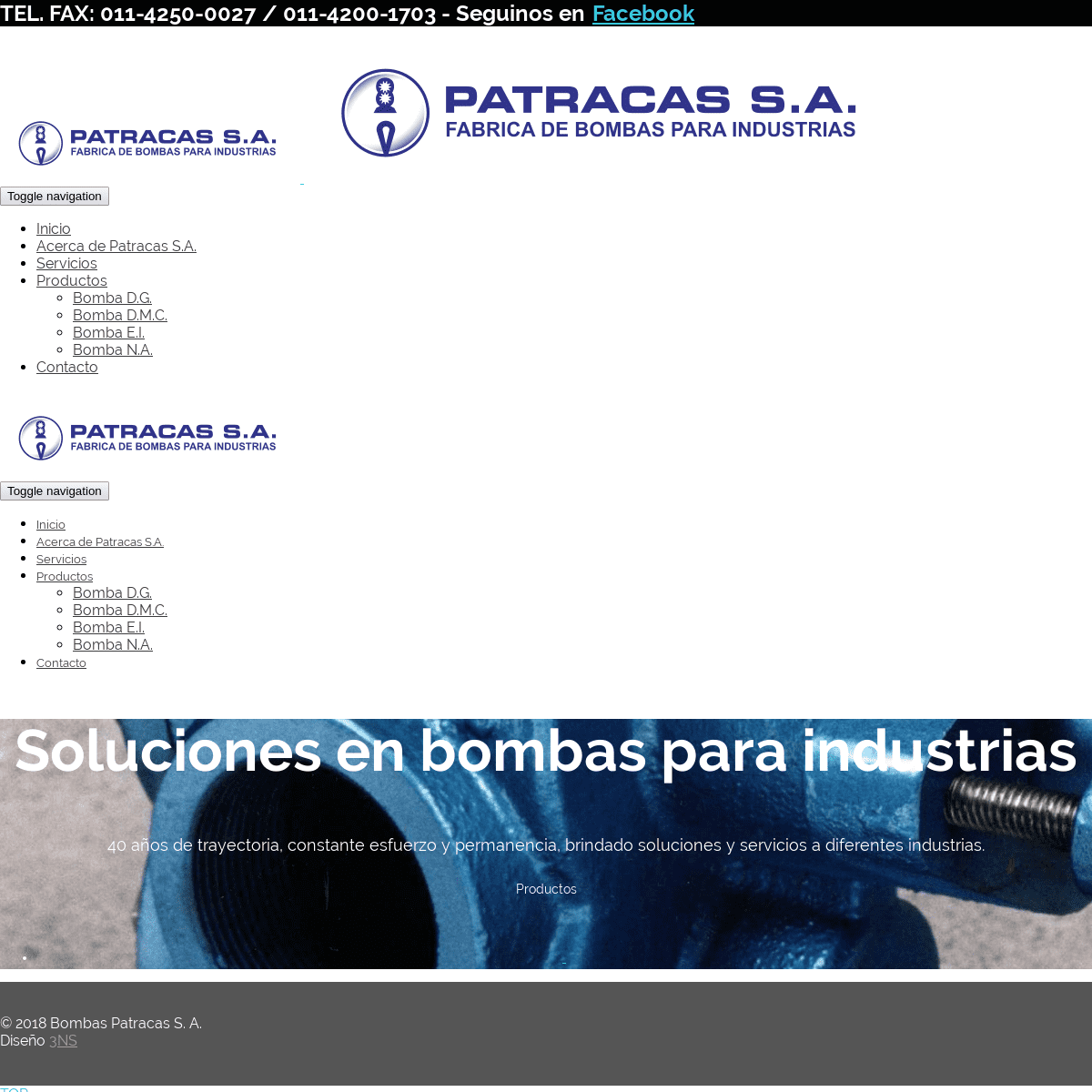 Bombas Patracas S.A. – Fábrica de Bombas para Industrias