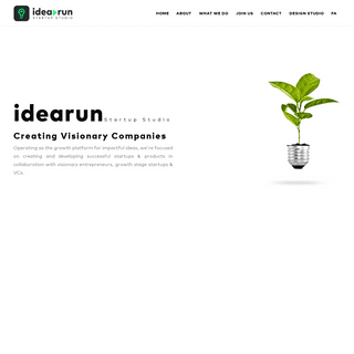 idearun Startup Studio – Creating and developing successful startups & products in collaboration with visionary entrepreneur