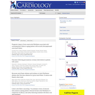 Home Page: International Journal of Cardiology 