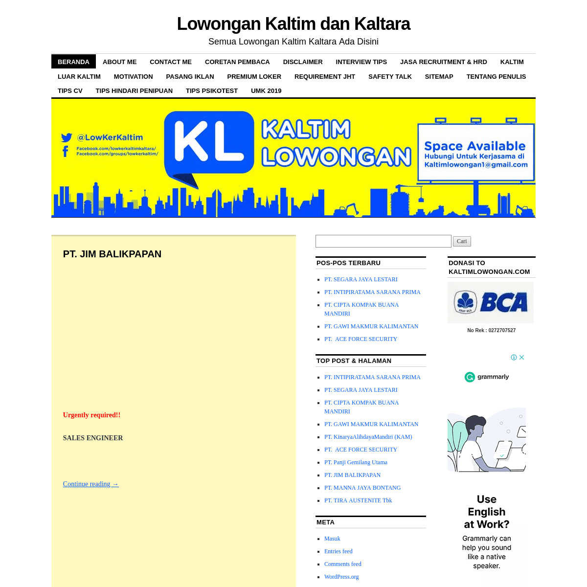 A complete backup of kaltimlowongan.com