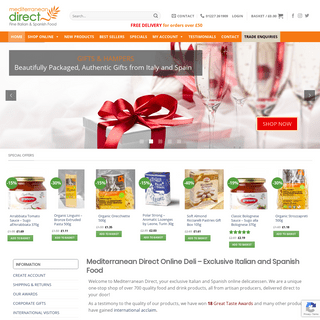 Italian and Spanish Food Online, Italian Online Food and Wine Store | Mediterranean Direct