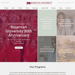 Roseman University of Health Sciences | Non-Profit College for Health Science Programs | Campuses in Utah & Nevada | roseman