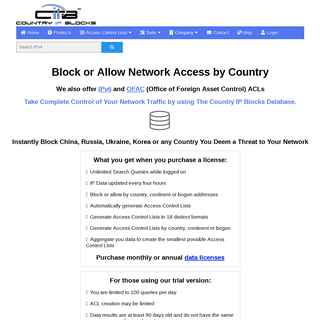 Block a country with our geolocation data