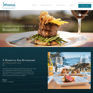 Monterey Bay Restaurants Waterfront | Official Site | Sanderlings