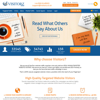 Buy Real Targeted Website Traffic - Visitorz.co.uk