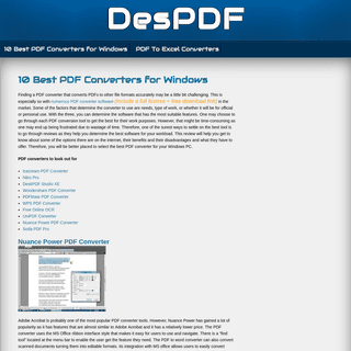 10 Best PDF Converters for Windows - DesPDF