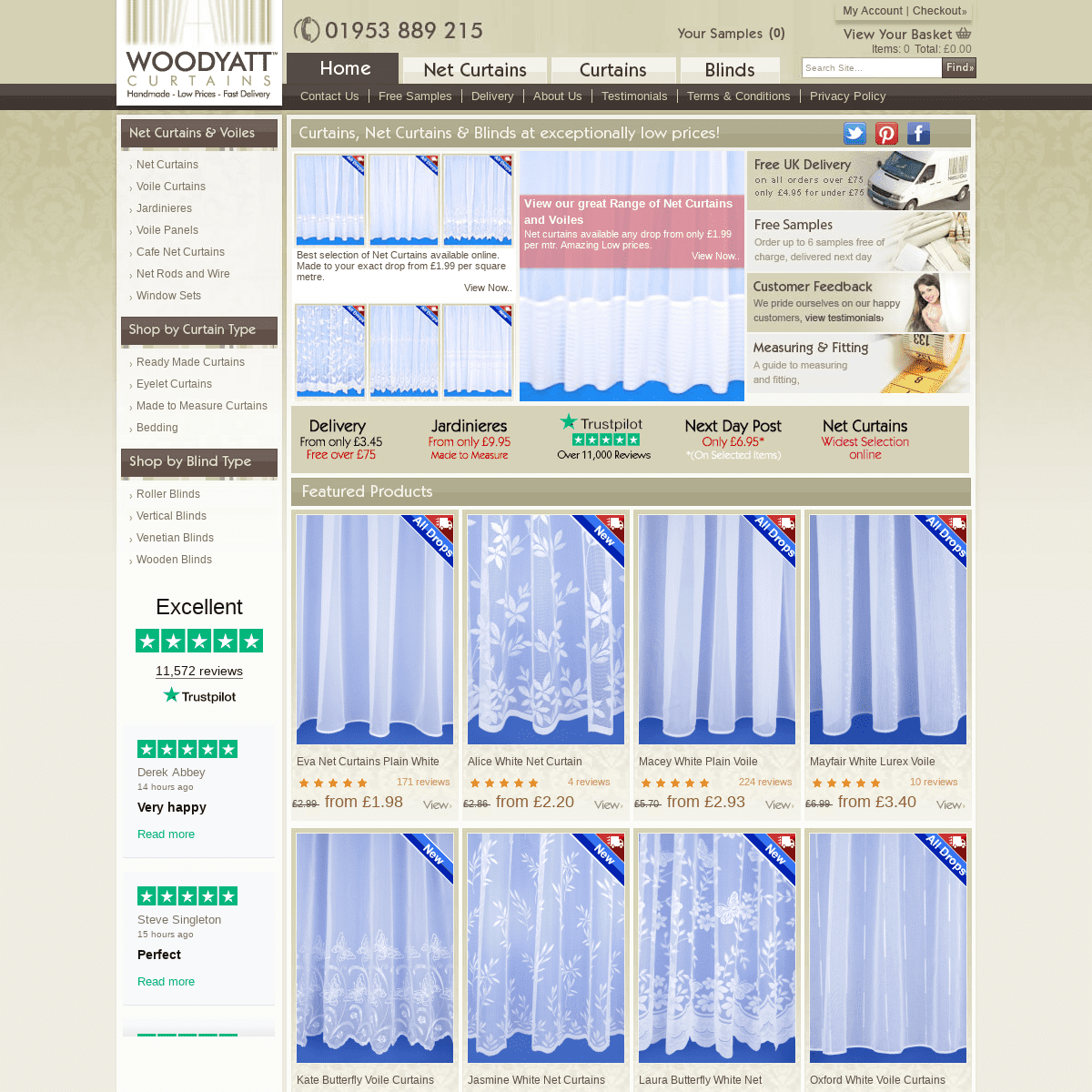 Woodyatt Curtains - Net Curtains Made To Measure, UK Experts