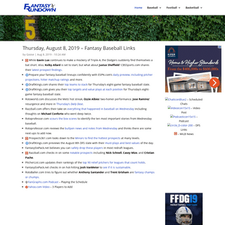 FantasyRundown.com - Fantasy Football & Fantasy Baseball