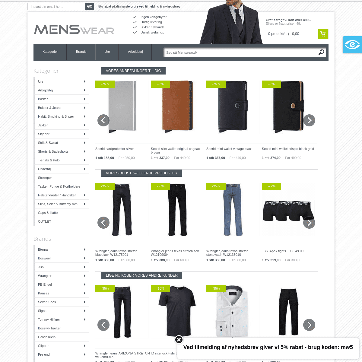 Herretøj på tilbud - Moderne tøj til mænd fra kendte tøjmærker online