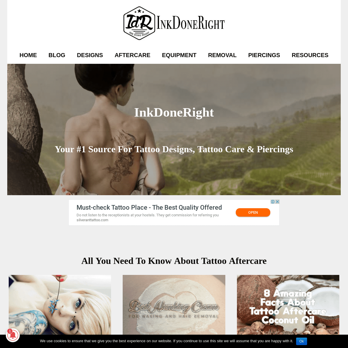 InkDoneRight - Your #1 Source for Tattoo Designs, Tattoo Care & Piercings
