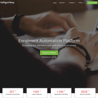NoPaperForms - Enrolment Automation Platform