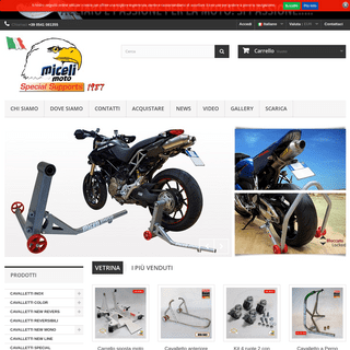 Miceli Moto® Produttore cavalletti speciali moto, carrelli sposta moto - Miceli Moto®