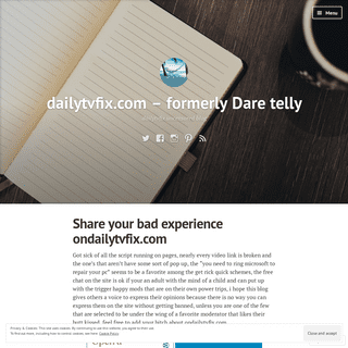 dailytvfix.com – formerly Dare telly – dailytvfix uncensored blog