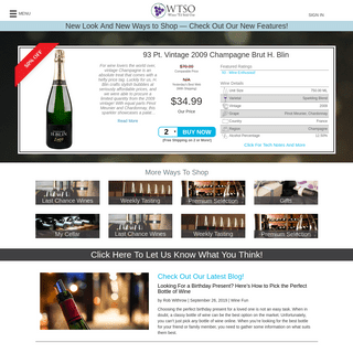 Premier Online Wine Shop | Wines Til Sold Out | wtso.com