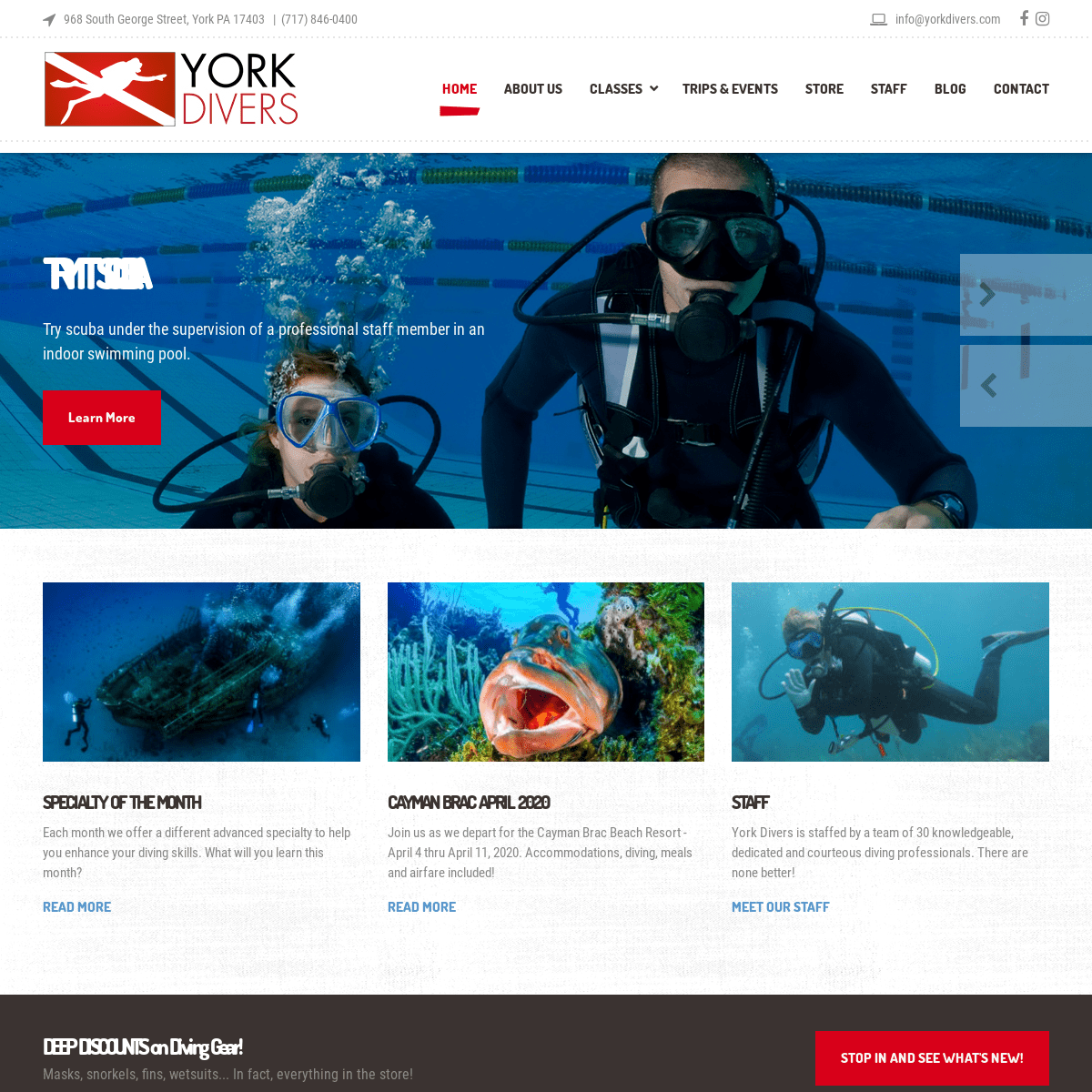 York Divers – Scuba Diving – York's ONLY PADI 5-Star Dive Center