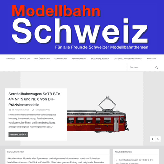 Modellbahn Schweiz – Die Seite für alle Freunde Schweizer Modellbahnthemen