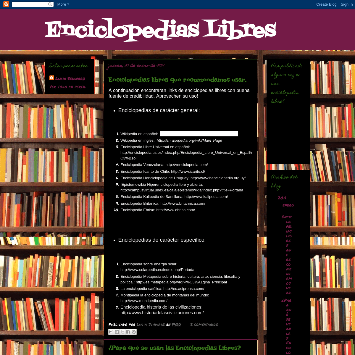 Enciclopedias Libres