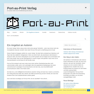 Port-au-Print | Der 'Autoren' Verlag - Der sichere Hafen