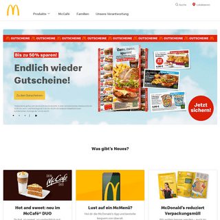 McDonald's Deutschland | Burger | McNuggets | McCafé | Desserts & Mehr