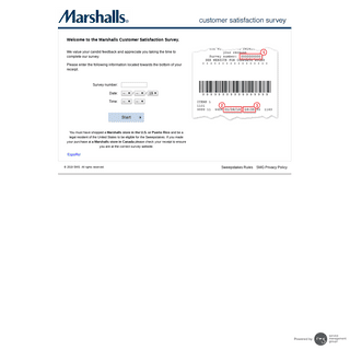 Marshalls Customer Satisfaction Survey - Welcome