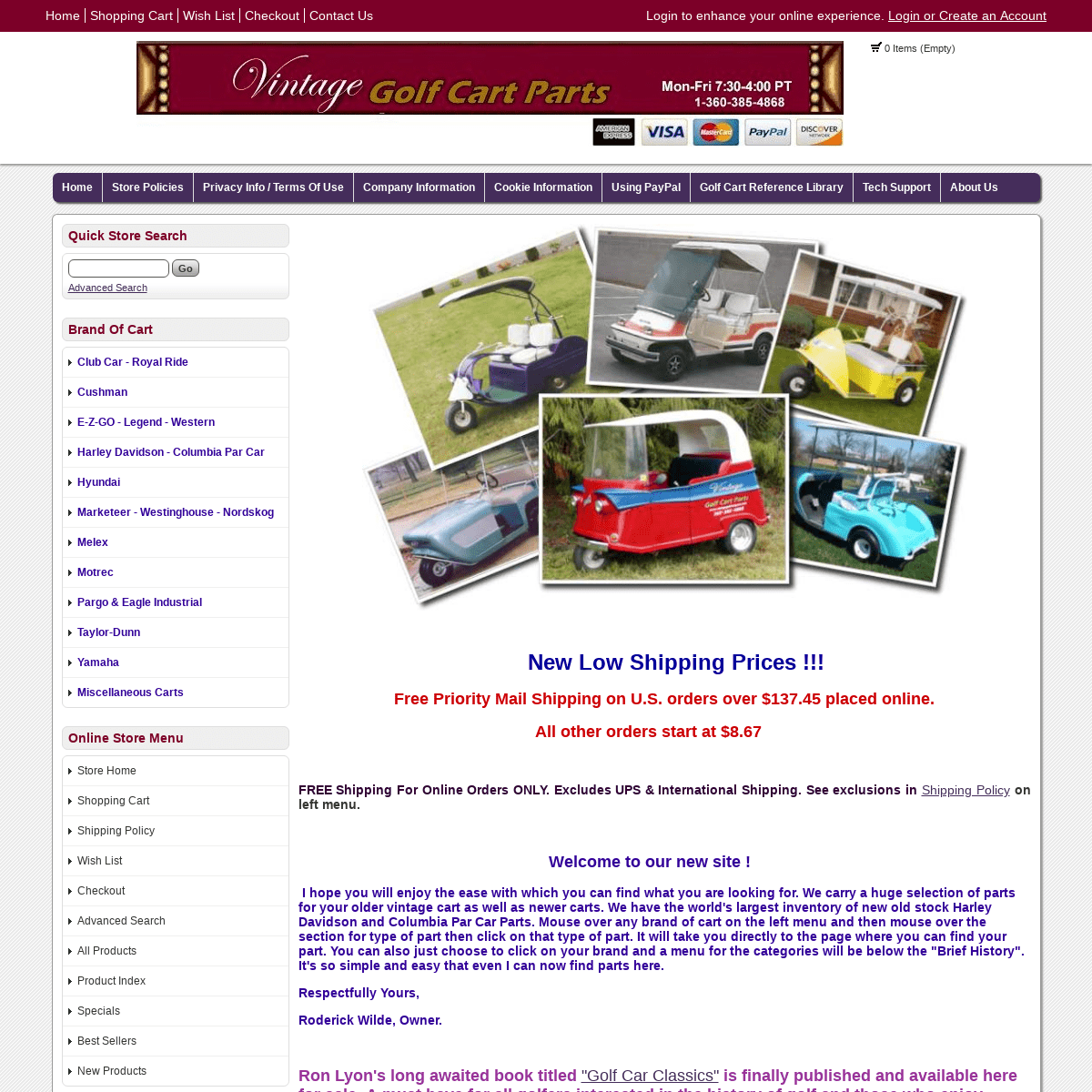 Home - Vintage Golf Cart Parts Inc.