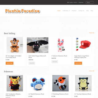 Home - Plushie Paradise - Pokemon, Minecraft and more Plush Toys - Your Source for Stuffed Animals and Plush Toys
