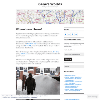 Gene's Worlds – Weblog of a dedicated hobbyist