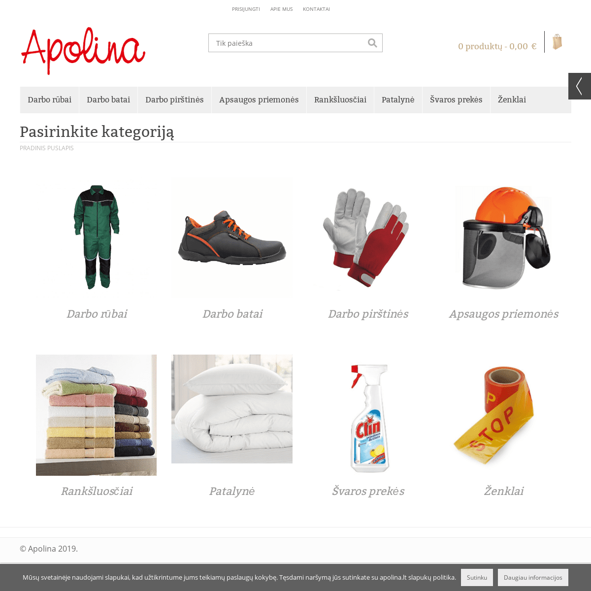Apolina | Darbo rūbai-Darbo batai-Darbo pirštinės-Asmeninės apsaugos priemonės-Darbo drabužiai-UAB Apolina