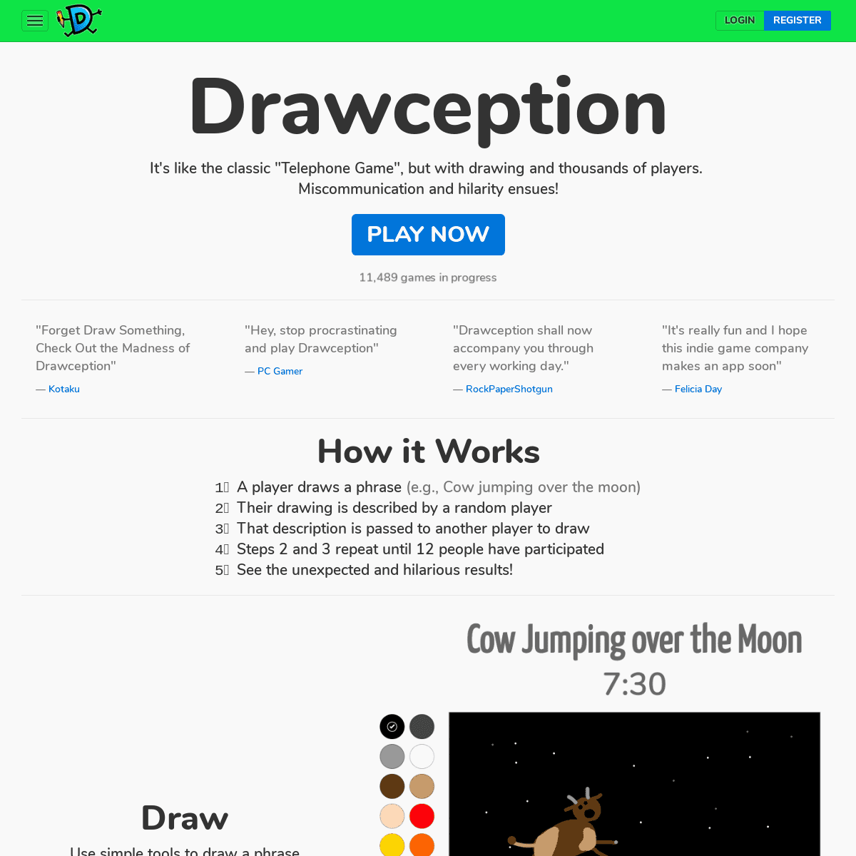 A complete backup of drawception.com