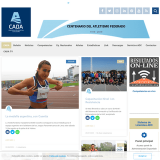 Sitio oficial de la Confederación Argentina De Atletismo - CADA