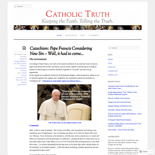A complete backup of catholictruthblog.com
