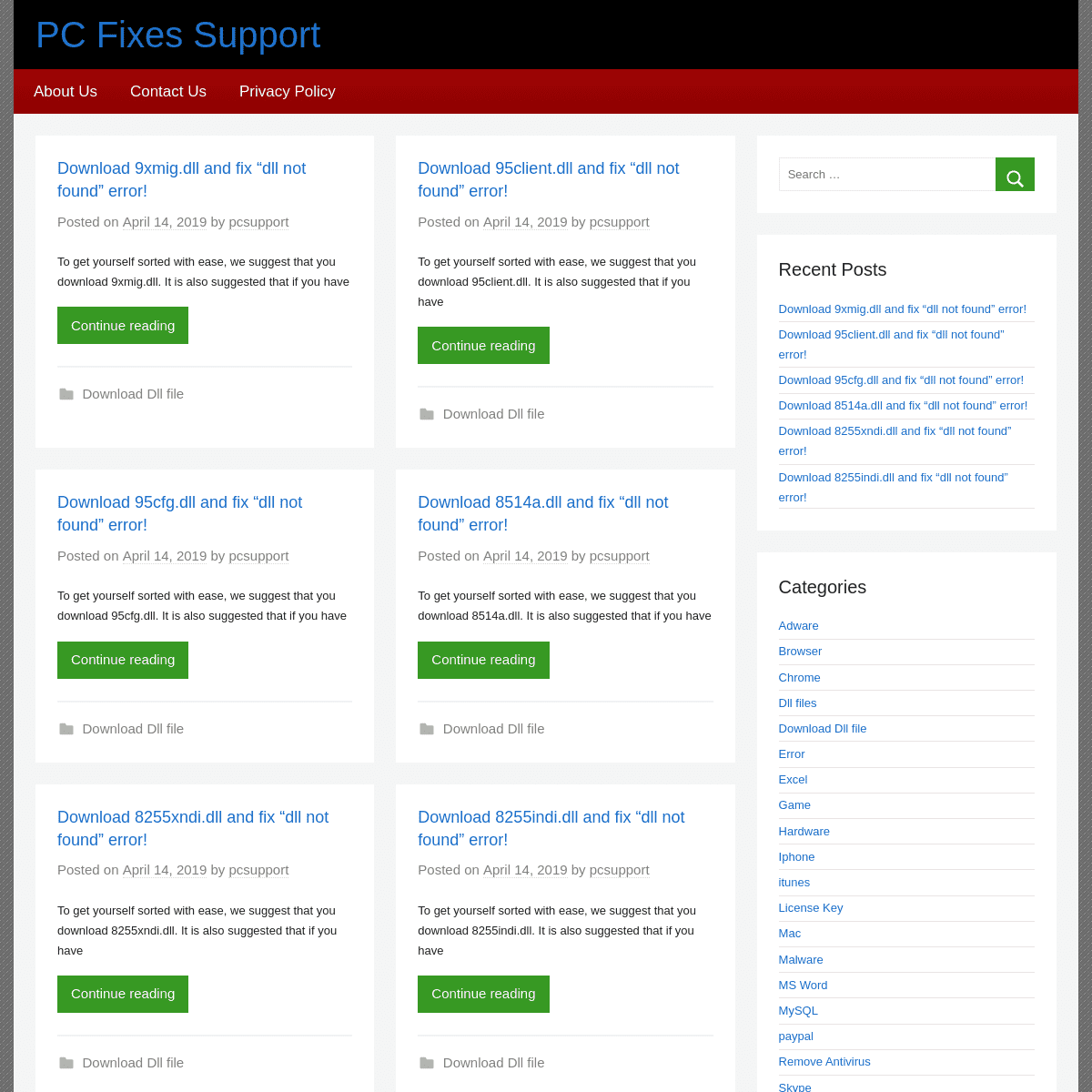 A complete backup of pcfixessupport.com