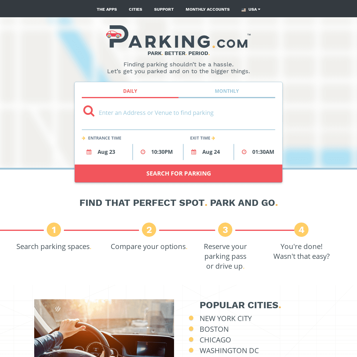Parking.com - Better. Parking. Period. - Find Parking Now
