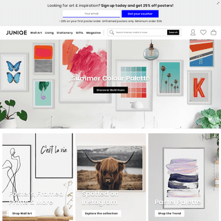 Wall Art, Stationery, Home Accessoires & Gifts Online Shop | JUNIQE UK