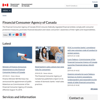 Financial Consumer Agency of Canada - Canada.ca